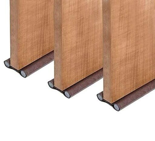 Door Protector- Door Draft Fabric Cover Guard Door Gap Sealer  Protector Door Mounted Door Stopper Door Mounted Door Stopper Sound-Proof Reduce Noise Waterproof - Brown (Pack Of 3)